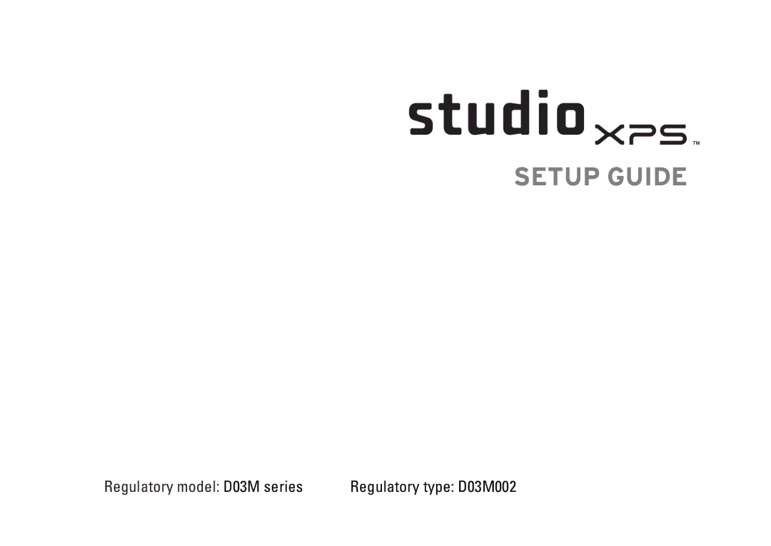 Dell D03M002, 0KM04CA00, 7100 setup guide Setup Guide 